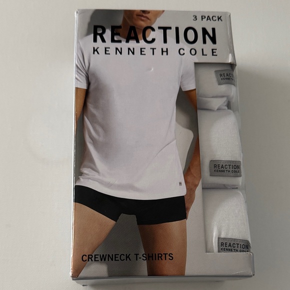 Kenneth Cole Tshirt Mens Large White 3 Pack - Picture 1 of 2